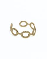 Bague femme acier doré petits maillons Svea