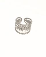 Bague femme acier argenté triple Ketil