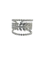 Bague femme acier argenté triple Ketil