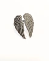 Bague femme acier argenté grandes ailes d'ange