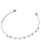 Bracelet femme acier argenté petits triangles