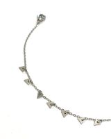Bracelet femme acier argenté petits triangles