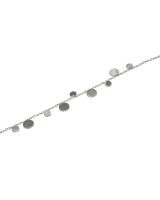 Bracelet femme acier argenté petites pastilles
