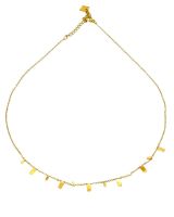 Collier femme doré petits rectangles