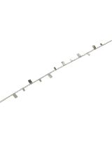 Collier femme argenté petits rectangles