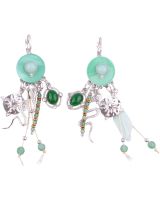 Boucles d'oreilles LOL perles et serpent