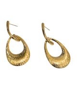 Boucles d'oreilles femme acier doré Hélianthe