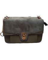 Sac à bandoulière kaki et doré Sacochis