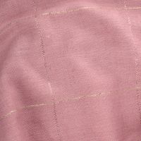 Echarpe rose à carreaux dorés et cuivrés