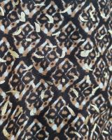 Echarpe marron à carreaux beiges camels et dorures