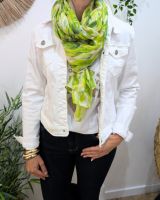 Foulard femme feuilles et dorures Erynn