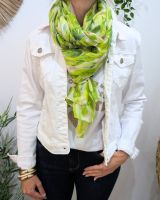 Foulard femme feuilles et dorures Erynn