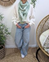 Foulard femme carré style bandana et dorures