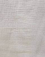 Blouse coton gaze écru coeurs bleu marine