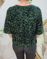 Blouse femme verte sequins verts Hailee