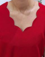 Blouse femme Emmanuelle rouge foncé