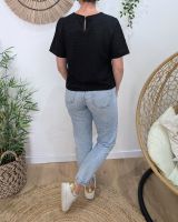 Blouse femme noire ajourée Honorine