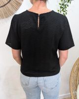 Blouse femme noire ajourée Honorine
