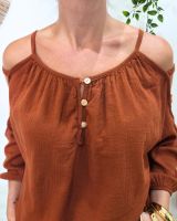 Blouse femme épaules et manches ajourées Cécile