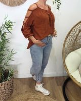Blouse femme épaules et manches ajourées Cécile
