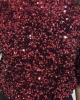 Blouse femme à sequins rouge bordeaux