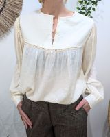 Chemisier femme fluide beige Yaëlle