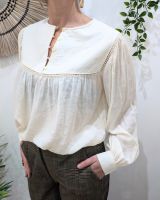 Chemisier femme fluide beige Yaëlle