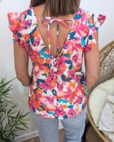 Blouse femme fleurie multicolore Solange