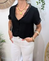 Blouse femme noir boutonnée Sorell