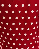 Blouse femme à pois rouge et blanc 