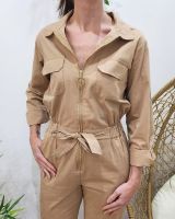 Combinaison camel femme manches longues Mahé