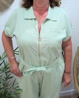 Combinaison femme grande taille coton lin Rosita
