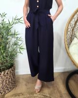 Combinaison femme marine boutons dorés Sira