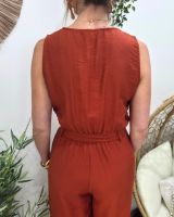 Combinaison femme terracotta boutons dorés Sira