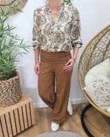 Chemisier femme camel écru beige Rosalia