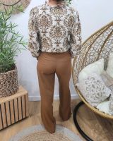 Chemisier femme camel écru beige Rosalia