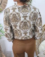 Chemisier femme camel écru beige Rosalia