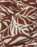 Chemisier femme terracotta et beige feuillages Norina
