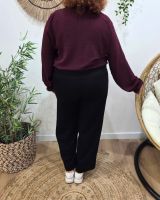 Chemisier femme bordeaux col mao Edena