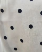Chemisier femme beige à pois noirs