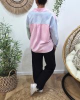 Chemisier femme rayée pastelle multicolore