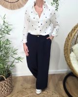 Pantalon femme fluide bleu marine Aricia