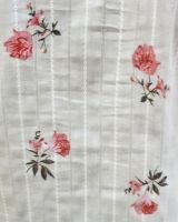Chemisier femme blanc fleurs roses Fabiana