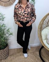 Chemisier femme noir terracotta Camilia