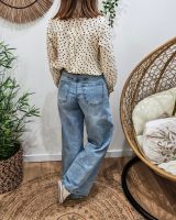 Chemisier femme beige à pois marrons
