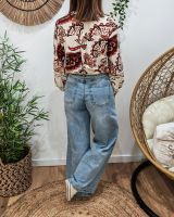 Chemisier femme beige fleurs terracotta multicolores Maddalena