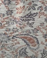 Chemisier femme beige motifs fleuris orangés Urbana