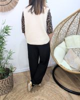 Gilet femme sans manche bouclettes écru Candice