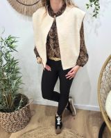Gilet femme sans manche beige Pénélopea