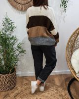 Gilet femme boutonné à rayures Eulalia